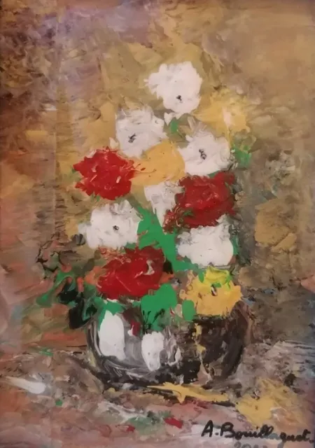 Vase, 13 × 18 cm — peinture d’Alain Bouillaguet