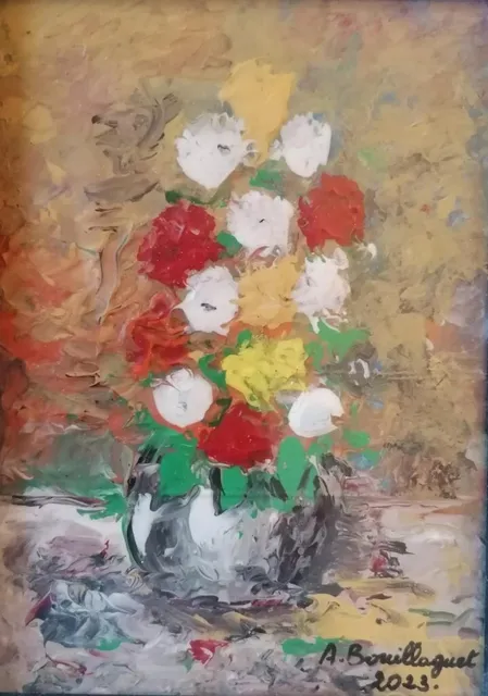 Vase, 13 × 18 cm — peinture d’Alain Bouillaguet