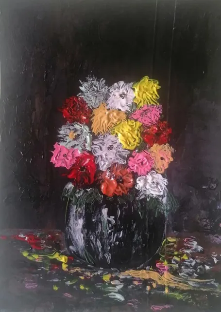 Vase, 40 × 40 cm — peinture d’Alain Bouillaguet