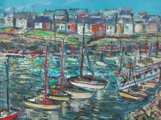 Douarnenez, 61 × 50 cm — peinture d’Alain Bouillaguet