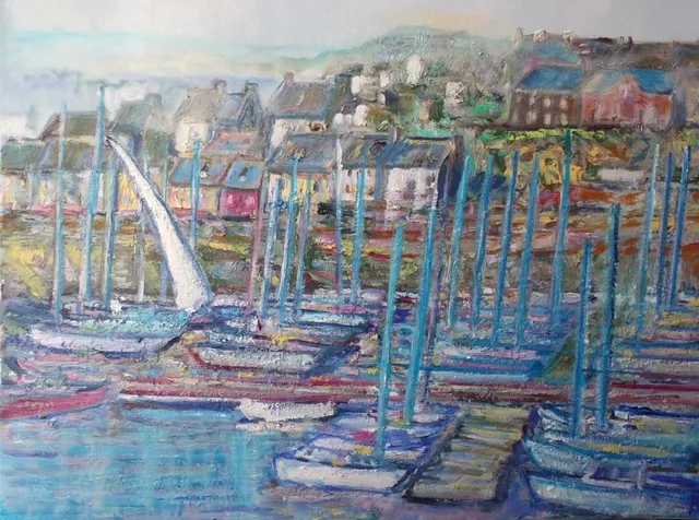 Camaret, 61 × 50 cm — peinture d’Alain Bouillaguet