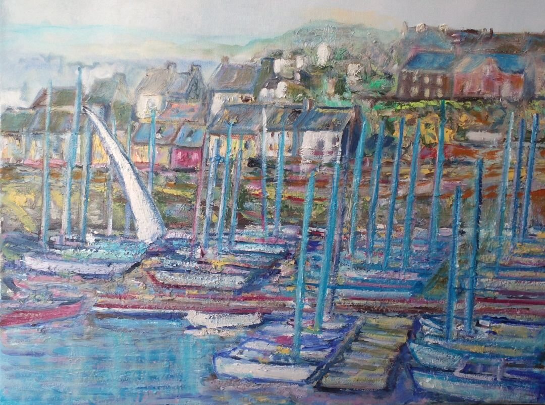 Camaret, 61 × 50 cm — peinture d’Alain Bouillaguet