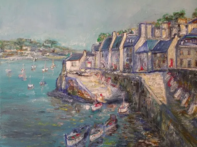 Le Conquet, 61 × 50 cm — peinture d’Alain Bouillaguet