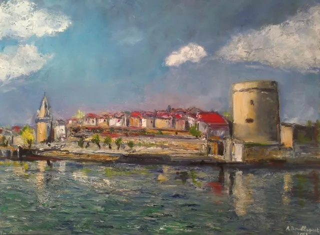 La Rochelle, 61 × 50 cm — peinture d’Alain Bouillaguet