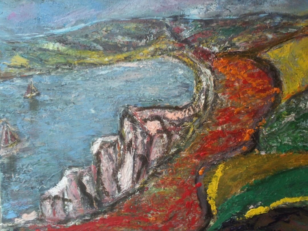 Anse de Bretagne, 50 × 40 cm — peinture d’Alain Bouillaguet