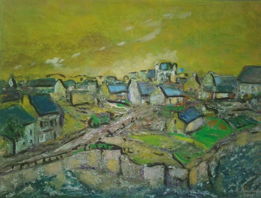 Bréhat, 61 × 46 cm — peinture d’Alain Bouillaguet