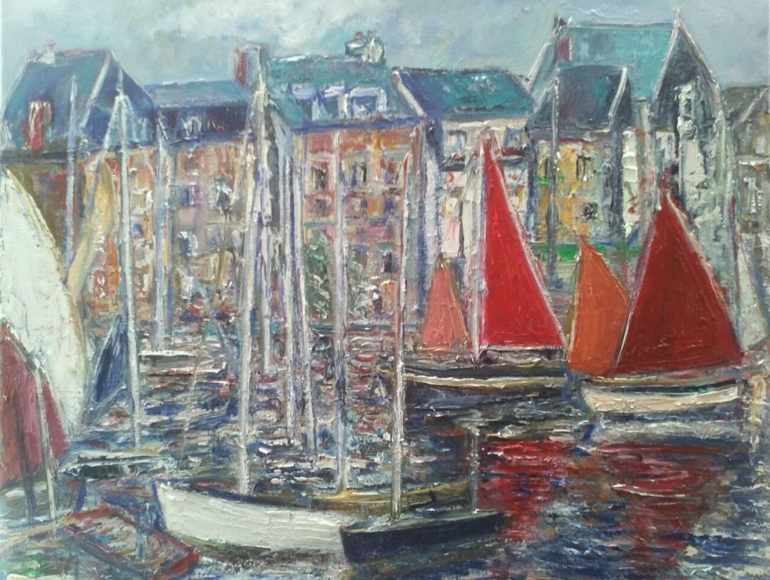 Paimpol, 61 × 50 cm — peinture d’Alain Bouillaguet
