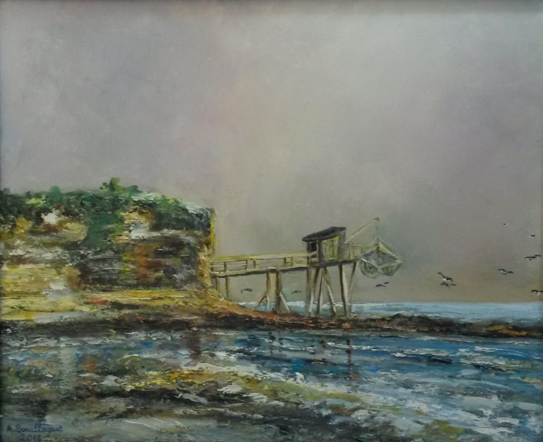 Le Carrelet, 61 × 50 cm — peinture d’Alain Bouillaguet