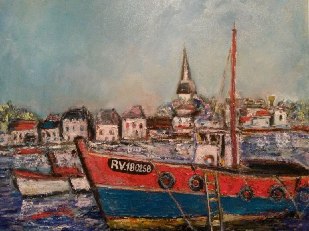Les Sables d'Olonne, 61 × 50 cm — peinture d’Alain Bouillaguet