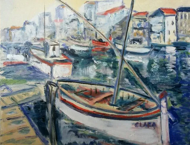 Palavas les Flots, 61 × 50 cm — peinture d’Alain Bouillaguet