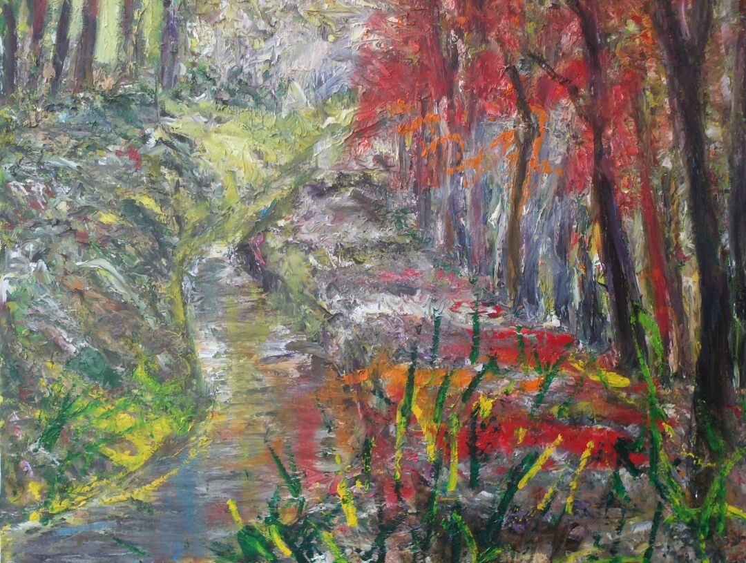 Canal des Moines, 61 × 50 cm — peinture d’Alain Bouillaguet
