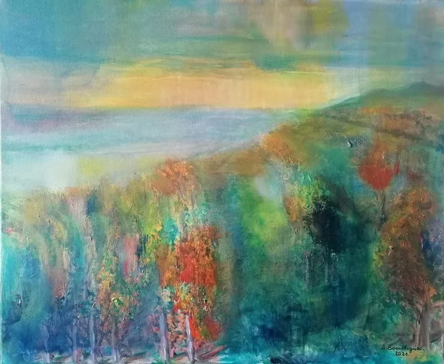 Vertougit, 61 × 50 cm — peinture d’Alain Bouillaguet