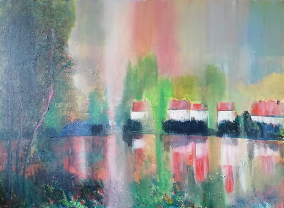 Corrèze éternelle, 73 × 100 cm — peinture d’Alain Bouillaguet