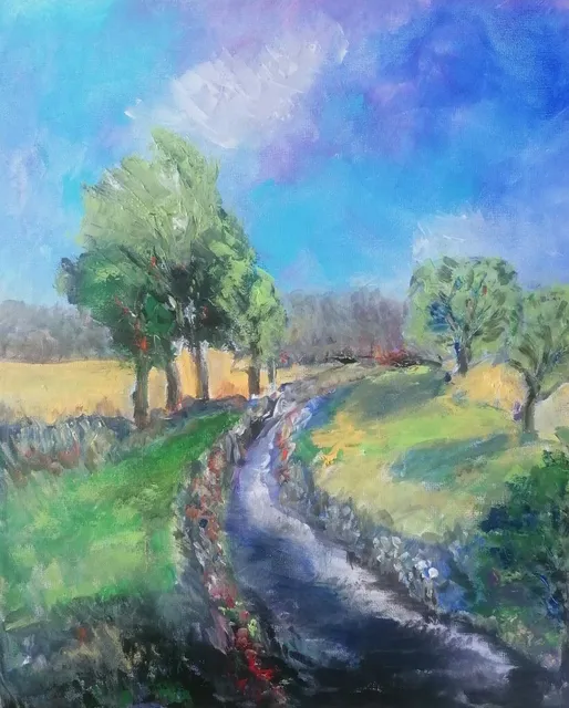 Les Planchades, 61 × 50 cm — peinture d’Alain Bouillaguet