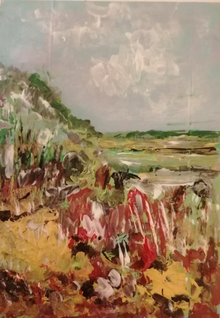 Automne, 13 × 18 cm — peinture d’Alain Bouillaguet