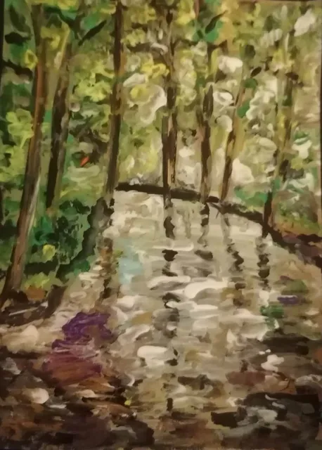 Le Mayne, 13 × 18 cm — peinture d’Alain Bouillaguet