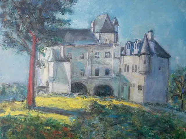 Sédieres, 61 × 50 cm — peinture d’Alain Bouillaguet