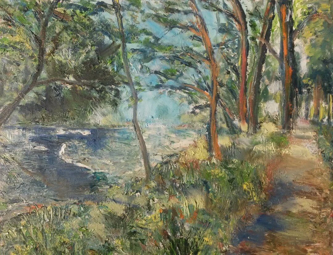 Vallée des peintres, 61 × 50 cm — peinture d’Alain Bouillaguet