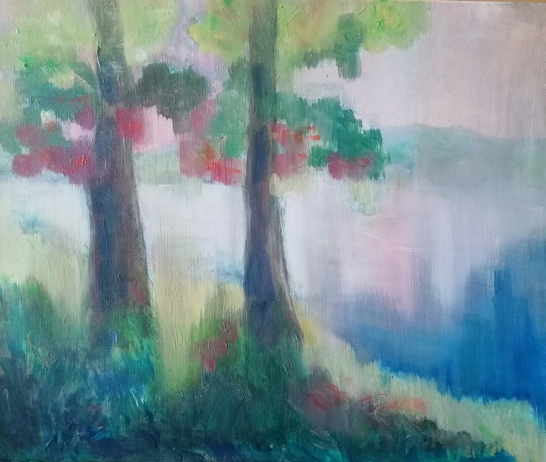 Les deux frères, 61 × 50 cm — peinture d’Alain Bouillaguet
