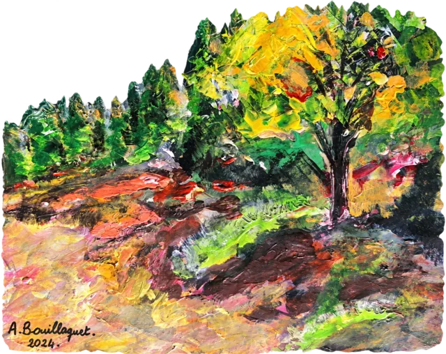 Le Sud, 20 × 25 cm — peinture d’Alain Bouillaguet