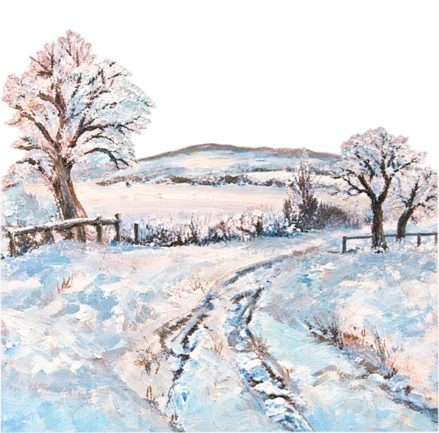 Route de Saint Bonnet La Rivière, 30 × 30 cm — peinture d’Alain Bouillaguet