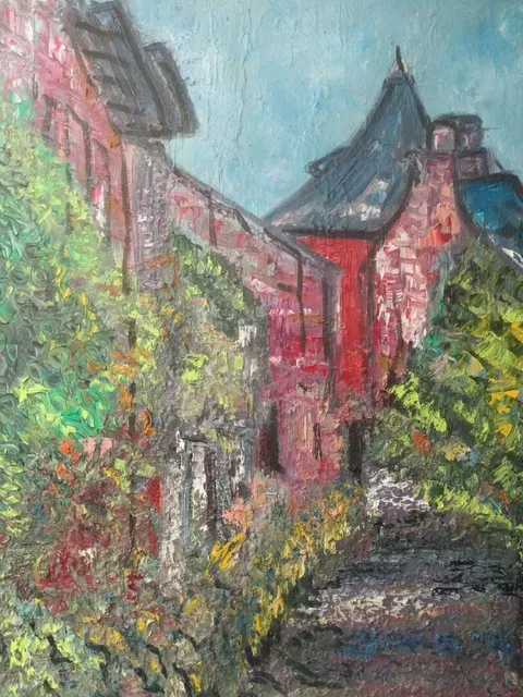 Collonges, 61 × 50 cm — peinture d’Alain Bouillaguet