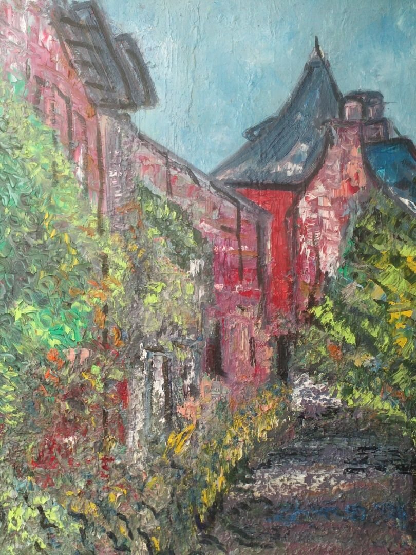 Collonges, 61 × 50 cm — peinture d’Alain Bouillaguet
