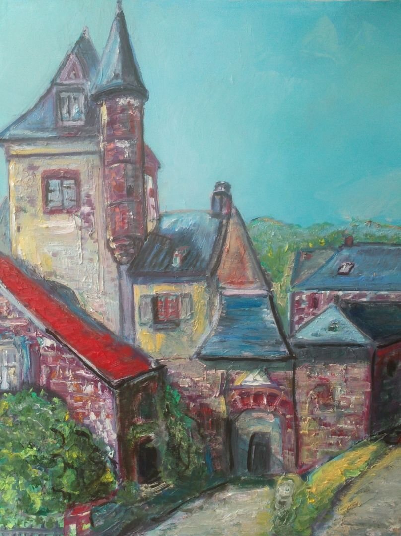 Collonges, 61 × 50 cm — peinture d’Alain Bouillaguet