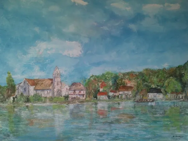 Beaulieu, 100 × 80 cm — peinture d’Alain Bouillaguet