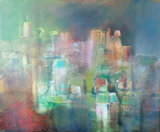 Turenne, 61 × 50 cm — peinture d’Alain Bouillaguet
