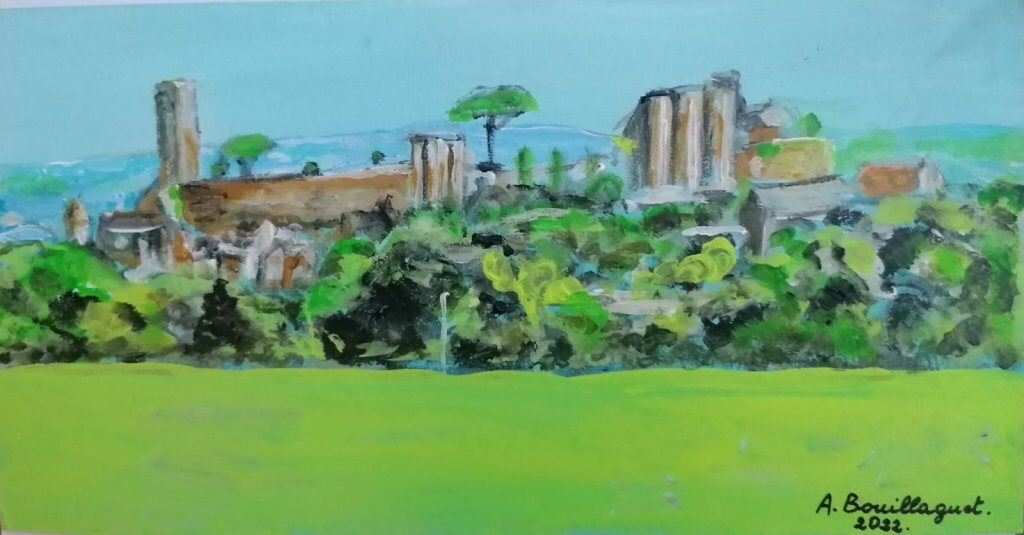 Turenne, 40 × 40 cm — peinture d’Alain Bouillaguet
