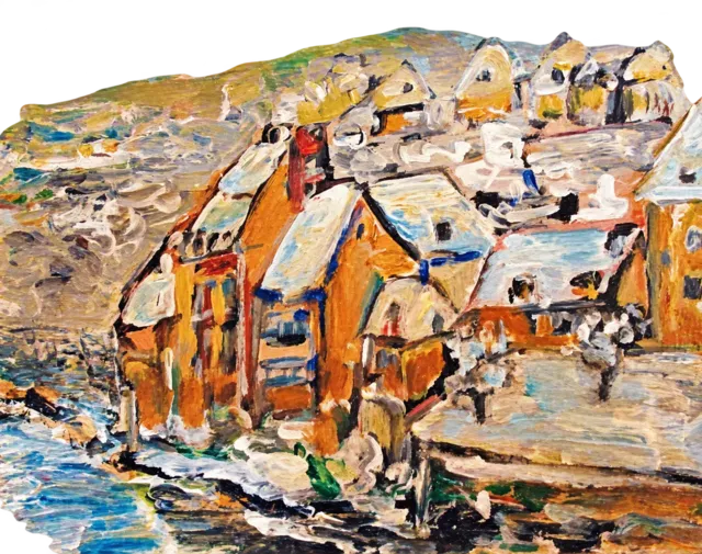 Argentat, 14,8 × 21 cm — peinture d’Alain Bouillaguet