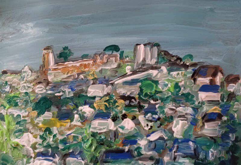 Turennet, 14,8 × 21 cm — peinture d’Alain Bouillaguet