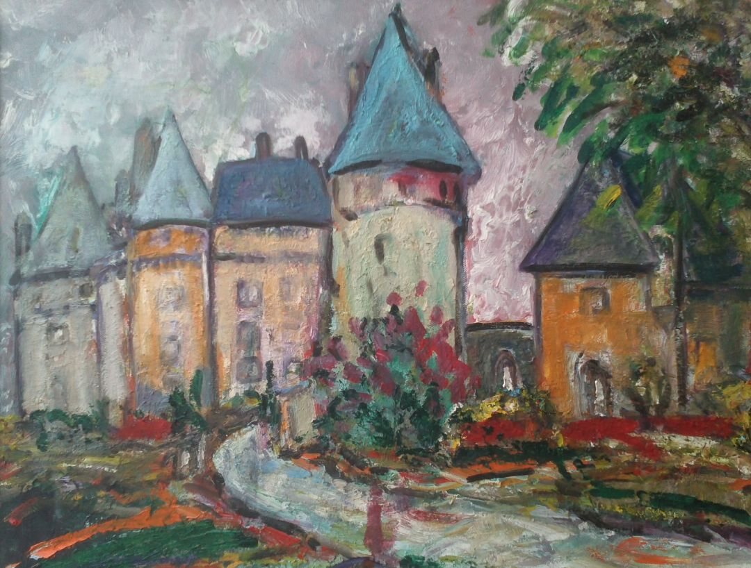 Pompadour, 61 × 50 cm — peinture d’Alain Bouillaguet