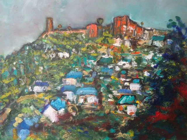 Turenne, 50 × 40 cm — peinture d’Alain Bouillaguet