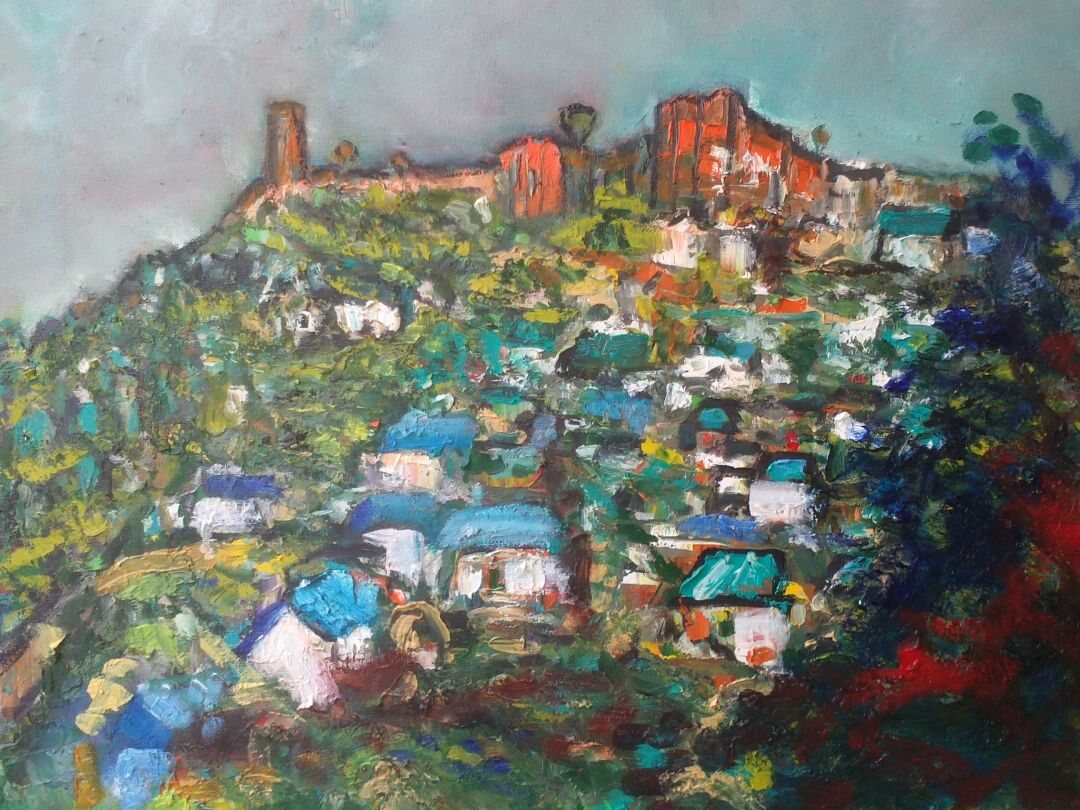 Turenne, 50 × 40 cm — peinture d’Alain Bouillaguet