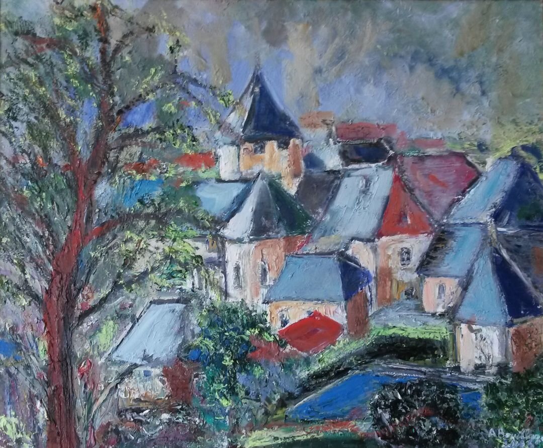 Sarrazac, 61 × 50 cm — peinture d’Alain Bouillaguet