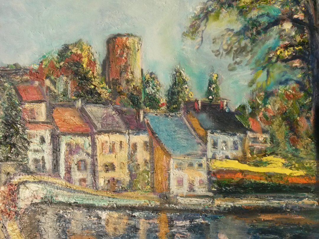 Ségur le Château, 61 × 50 cm — peinture d’Alain Bouillaguet