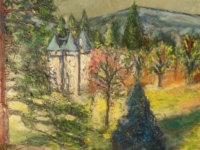 Château de Chabrignac, 61 × 50 cm — peinture d’Alain Bouillaguet