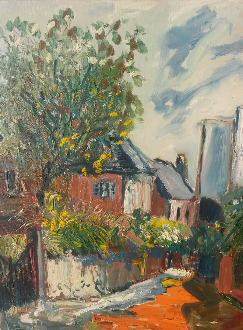 Collonges la Rouge, 61 × 50 cm — peinture d’Alain Bouillaguet