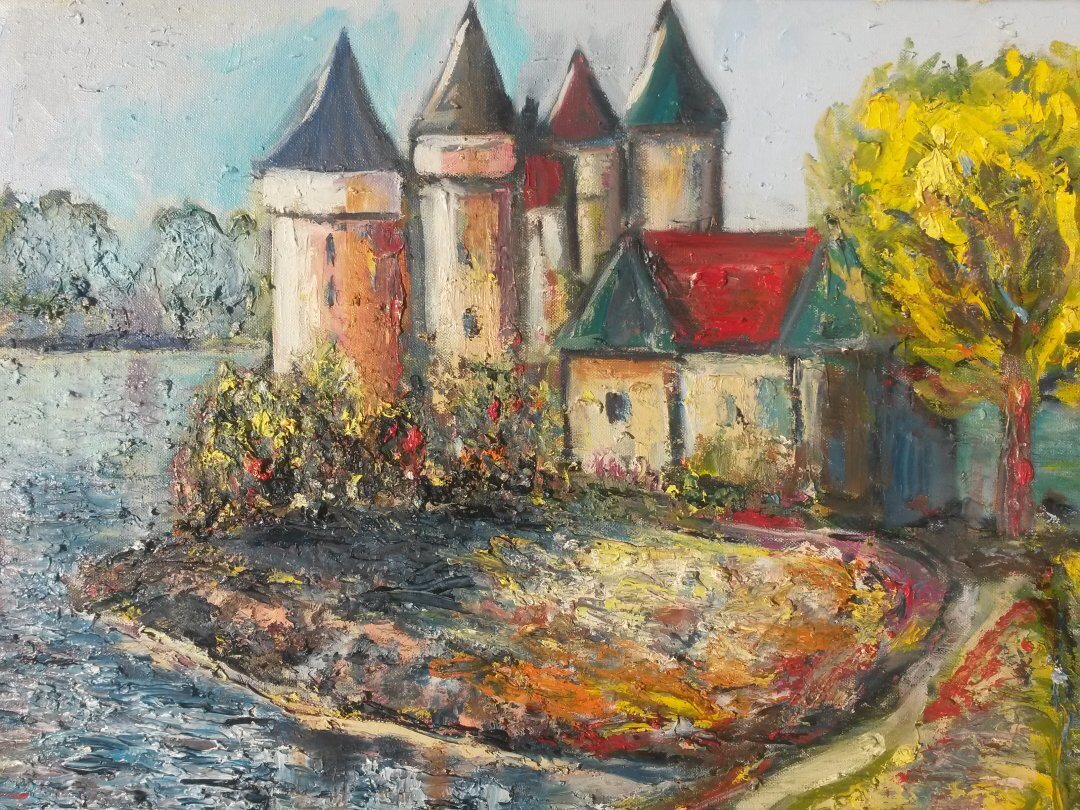 Val, 61 × 50 cm — peinture d’Alain Bouillaguet