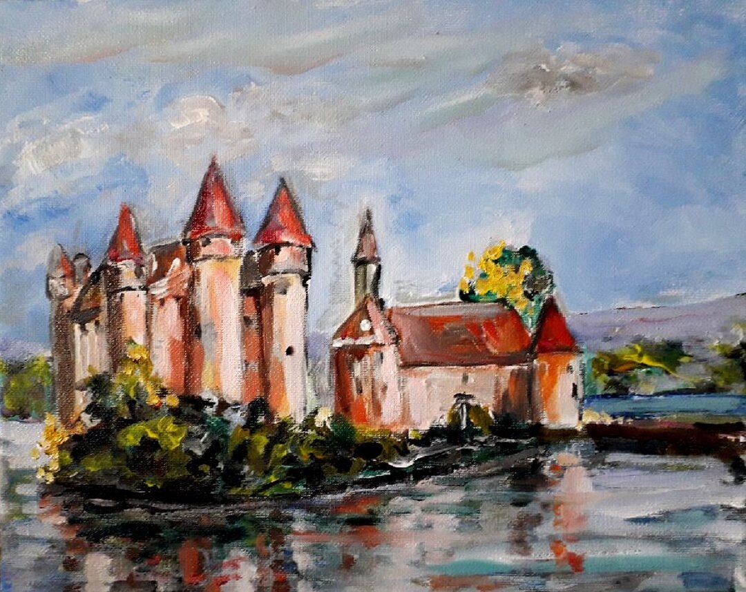 Val, 30 × 24 cm — peinture d’Alain Bouillaguet