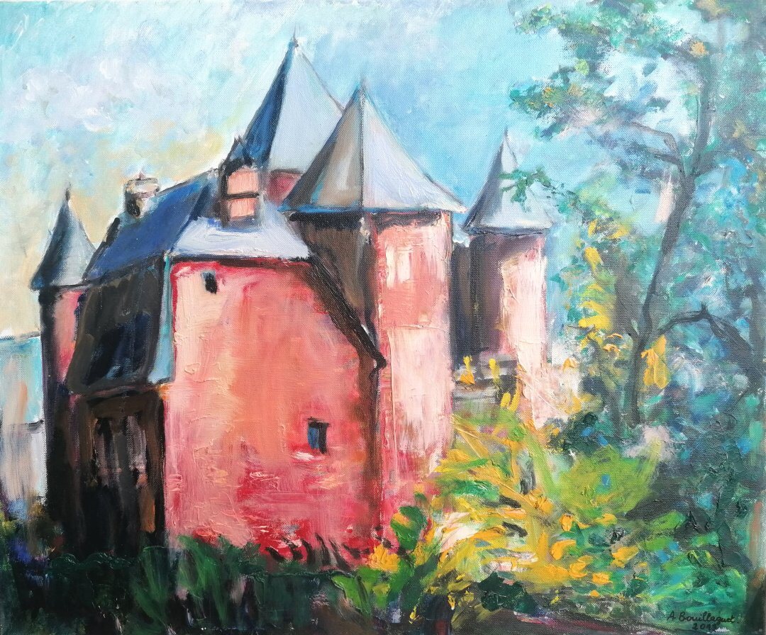 Collonges La Rouge, 61 × 50 cm — peinture d’Alain Bouillaguet