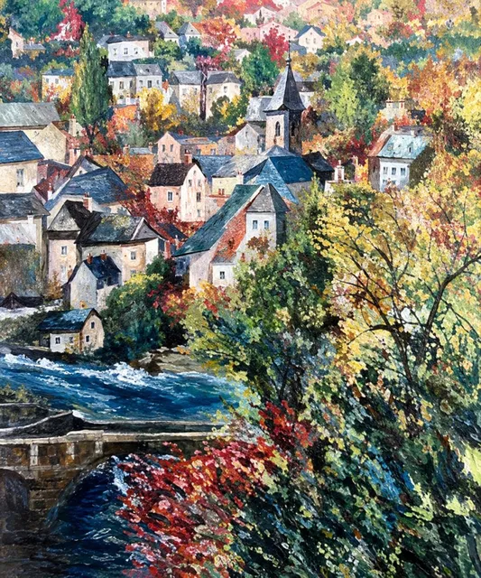 Villages — peinture d’Alain Bouillaguet