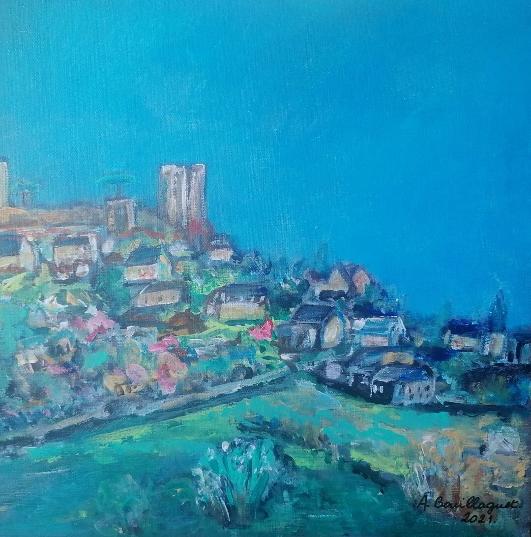 Turenne, 30 × 30 cm — peinture d’Alain Bouillaguet