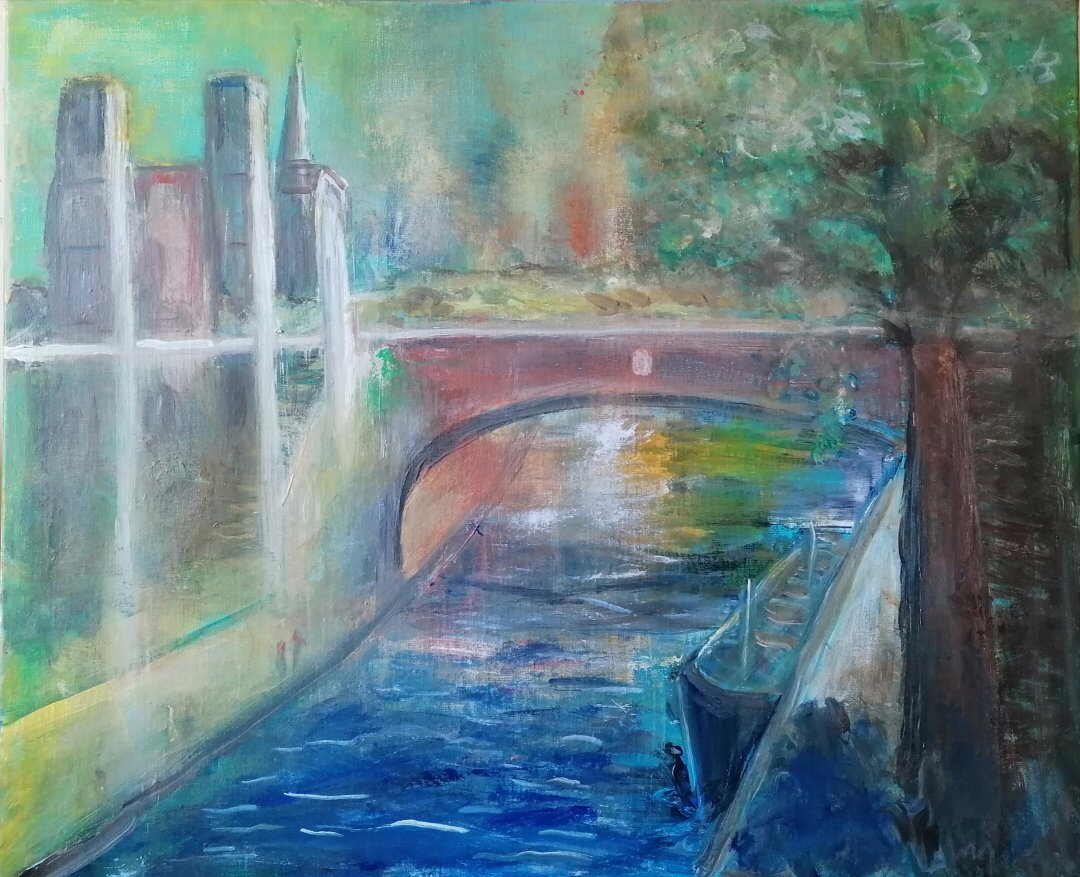 Notre-Dame de Paris, 61 × 50 cm — peinture d’Alain Bouillaguet